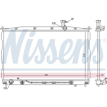 Radiator, motorkoeling NISSENS 67505