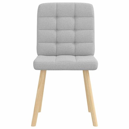 vidaXL Eetkamerstoelen 2 st stof wolk grijs