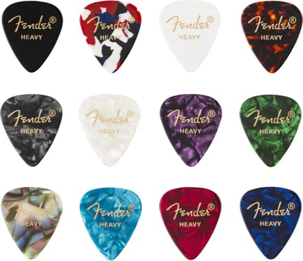 Fender - plectrumset - 351 vorm 12 stuks - heavy