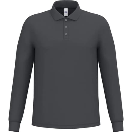 Polo van piqué stof met lange mouwen iDeal Basic Brand