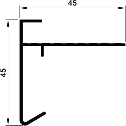 Daktrim Aluminium 45X45 Mm 2,5Mtr