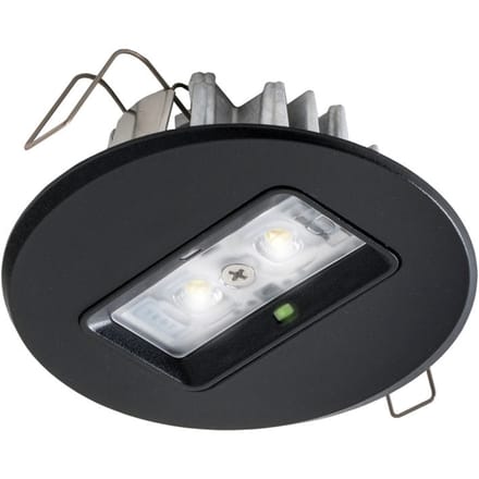 2W Led Nood Inbouw Downlight Zwart - 7TCA091160R0459