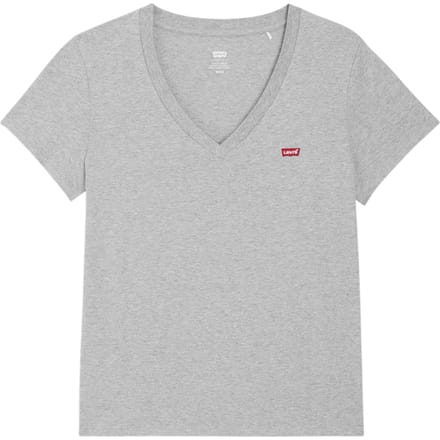 Levis Dames/Dames Logo V Hals T-shirt met korte mouwen (Heide Grijs)