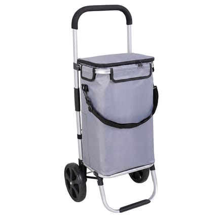 Travelnet Boodschappenwagen 40L, met koelvakje, inklapbaar, aluminium frame