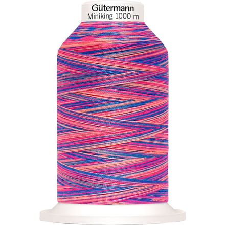 Gütermann Naaigaren Miniking Multicolor, No. 120 - 9814 Roze-Blauw