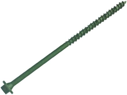 Zeskant Schroeven - Torx Compatibel - Hout Verbindingen - Elementech 2000 Afwerking - 7x200mm - Groen