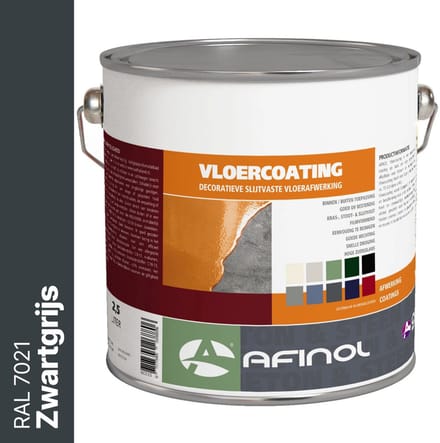Afinol Vloercoating Zwartgrijs (RAL 7021) 2,5 liter