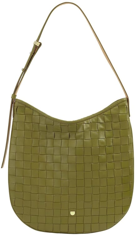 DuDu Sylvie Schoudertas Leer 36.5 cm - Dames - olive