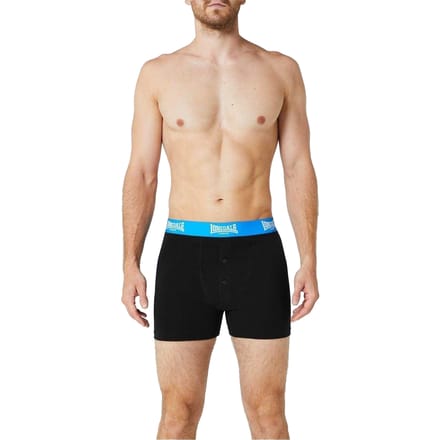 Lonsdale Boxershorts voor heren (Set van 2) (Zwart/Blauw)