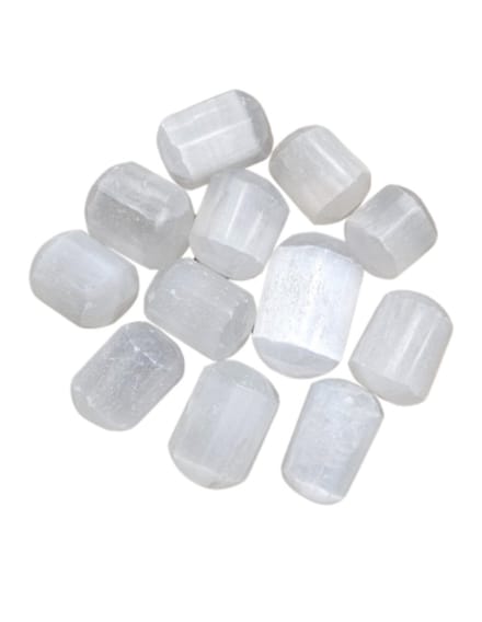 Seleniet wit trommelstenen 250 gr. (mt3)