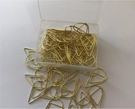 ProductGoods - Paperclips Druppel Goudkleurig - 2,5 cm - 50 stuks