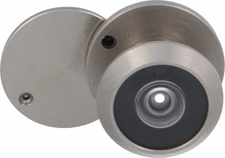AMIG Deurspion - messing - mat zilver - 160° zicht - voor deuren 15-25 mm