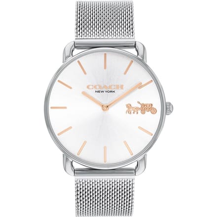 Coach Elliot White Mesh 14504382 Dameshorloge, Wijzerplaat, Band, (Officiële import) white