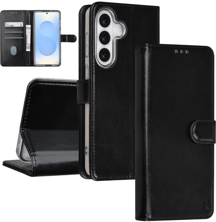 TUNIQ Book type case - Galaxy S26 Plus - Zwart - Magnetische sluiting - Card holder voor 3 kaarten