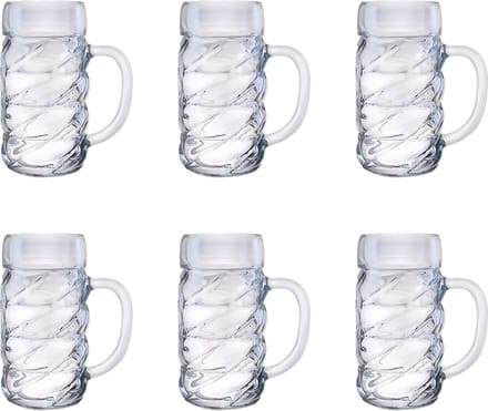 Bierglazen - Bierpullen - Diamond - 0,5 liter - Set van 6