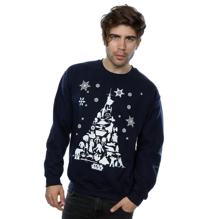 Star Wars Heren Kerstboom Sweatshirt (Marineblauw)
