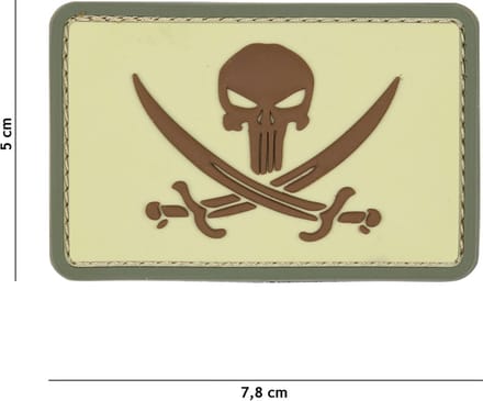 101 Inc Embleem 3D Pvc Punisher Pirate Coyote  19074
