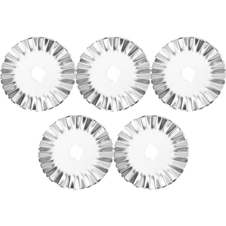 5 STUKS 45mm Golf Roterend Mesblad voor Patchwork Leer Stof Papier Snijden white