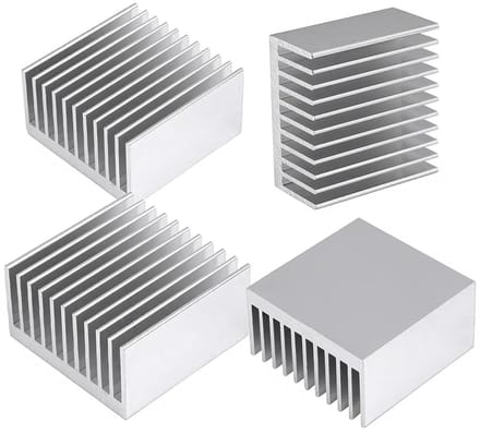 Koellichaam - Koelblok - Component Koelen - Compact Ontwerp - 40x40x20mm - Aluminiumkleur
