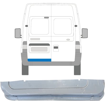 Reparatie plaatwerk achterste deuren voor Ford Transit 2000-2013 / Links