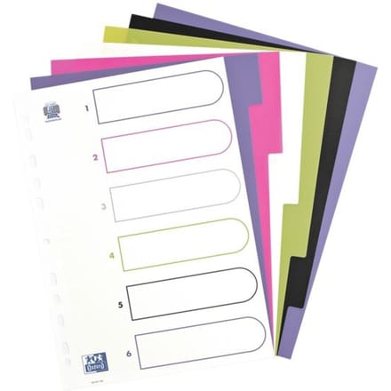 Kunststoftabbladen »MyColour« 6-delig 400005445 blanco A4