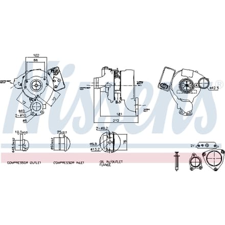 Supercharger, drukvulling NISSENS 93115