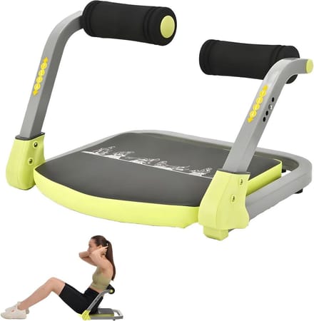 Ab Workout Apparatuur - Buikspier Trainer - Thuis Trainen - Verstelbare Weerstand - 50.8 x 45 x 35.1 cm - Geel