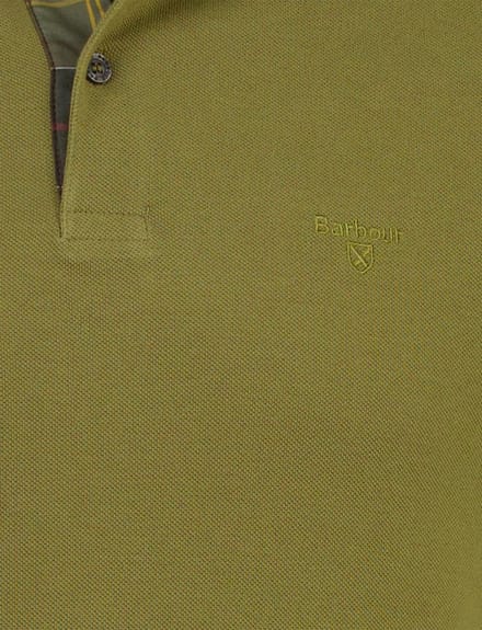 Groen poloshirt Barbour tailored fit korte mouw
