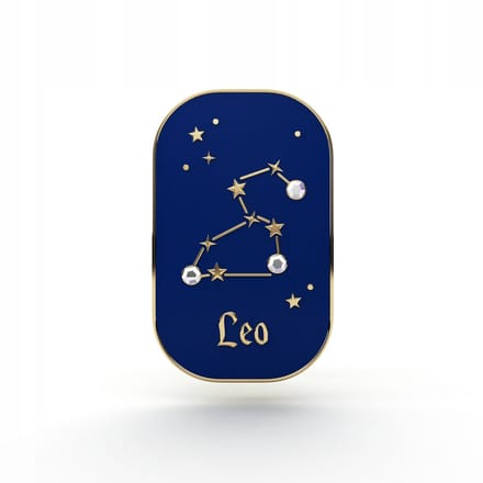 Pinets Horoscope - Dames Broche - Leo - 14K Goud - Cyrkonien