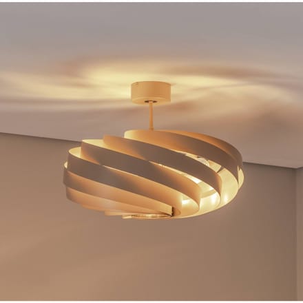 Euluna plafondlamp Vento, beige, Ø 60 cm
