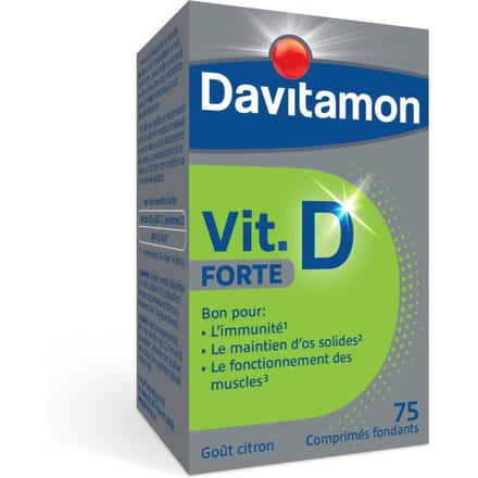 Davitamon® Vitamine D Forte Smelttablet Citroensmaak: Weerstand, Botten, Spieren