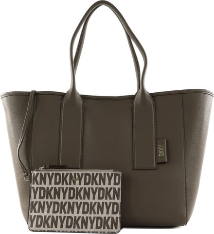 DKNY Schoudertas Shopper Grayson Logo Tote Truffle Taupe