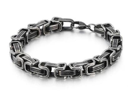 Donkere Konings Armband – Stalen Schakelarmband – Ø 8mm