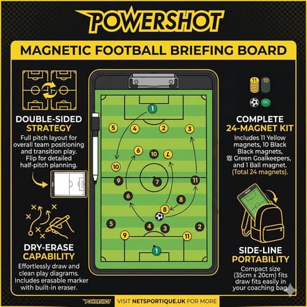 Magnetisch tactisch voetbalbord - 35x20 cm