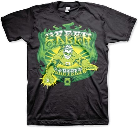 DC Comics Green Lantern Heren Tshirt -M- Green Fire Zwart