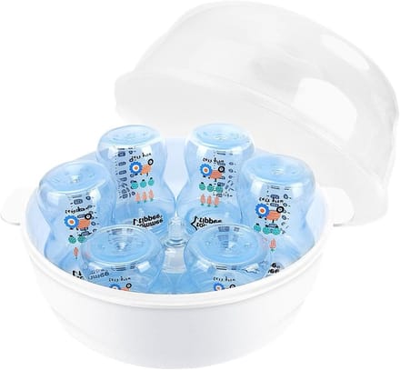 Flessenreiniger - Stoomreiniger - Babybenodigdheden - Magnetronbestendig - 35 cm breed - Wit