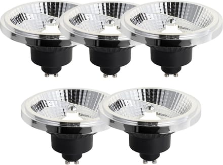 LUEDD Set van 5 GU10 dimbare LED lamp 111mm 10,5W 770 lm 4000K