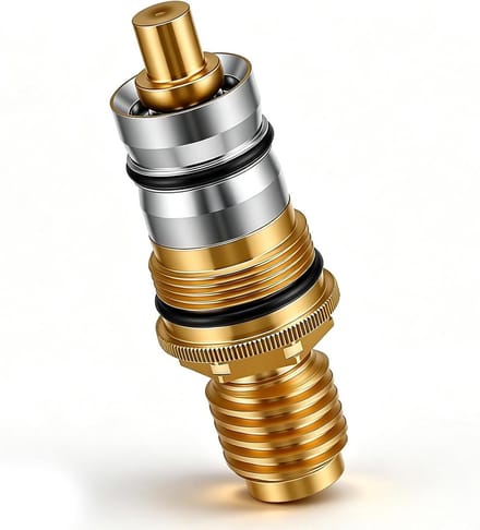 Thermostaatpatroon Messing - Temperatuurregelaar Kraan - Douche Comfort - Brede Compatibiliteit - 1/2 inch - Messing