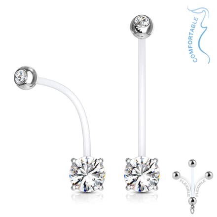 Piercing witte ronde - LMPiercings