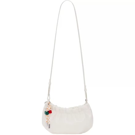 Desigual schoudertas Half Logo Raffia Waverly Phone Beige Crude crème
