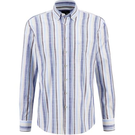 Fynch-Hatton Overhemd Supersoft Cotton Summer Bold Stripes Button Down Midnight / male