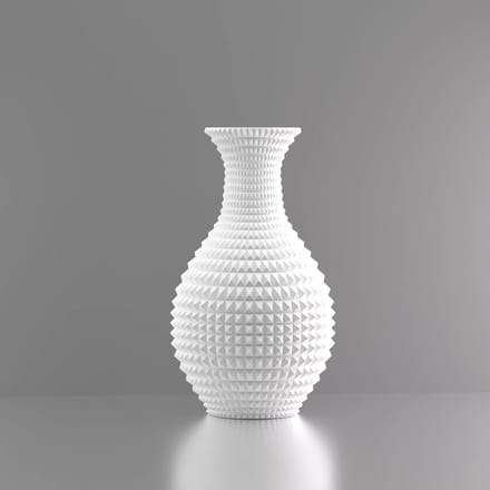3d-gezellig Avontuur - Vaas - Wit - Maat 35 cm - 100% gerecycled PLA (bioplastic)