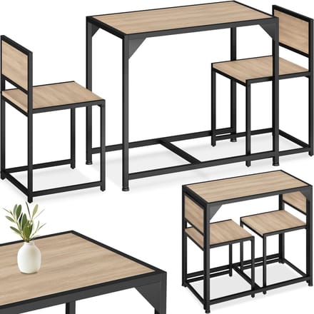 tectake® - Zitgroep Milton - Eetkamerset - Compact op te bergen - industrial light - 404357