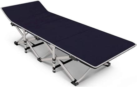 Campingbed Babybed - Opklapbaar Bed - Buiten Ontspannen - Sterke Stabiele Constructie - 190 x 67 cm - Donkergrijs