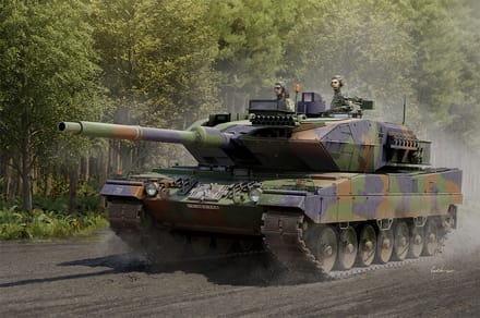 Trumpeter Modelbouwpakket Militaire voertuigen - 00966 Duitse Leopard 2 A6 MBT - Duitse Gevechtstank Plastic - 1:16 - Modelbouw