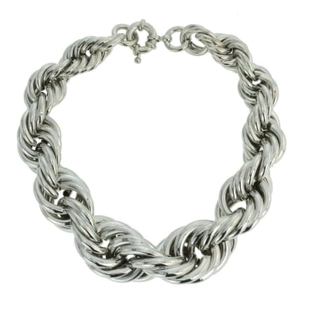 Behave - armband zilverkleur - gevlochten design - statement stijl