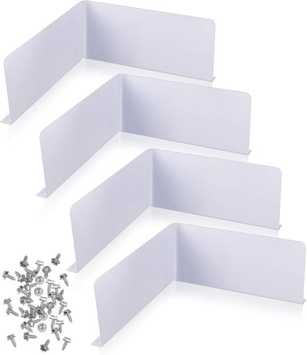 Dakgoot spatschermen set van 4 - Witte aluminium beschermers voor platte daken met schroeven
