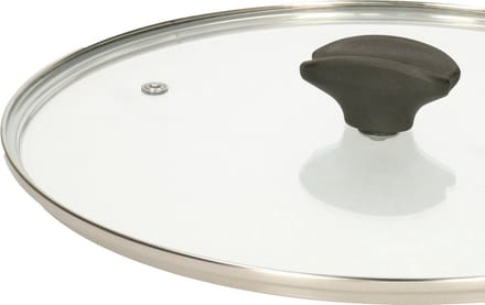 5Five universele pannendeksel voor pannen van 20 cm - glas - stoomgaatje - D21 x H6 cm
