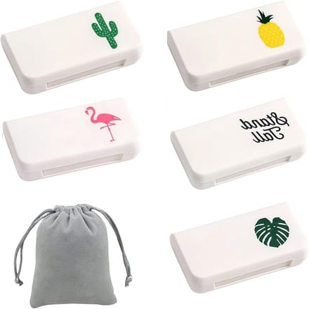 Set van 5 Kleine Pillendozen met 3 Compartimenten - Mini Tabletten Organizer voor Reizen, Vitaminen en Geneesmiddelen