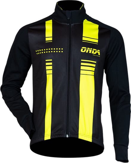 ONDA Fietsjack winddicht heren Zwart Fluo - Pro Minho - M